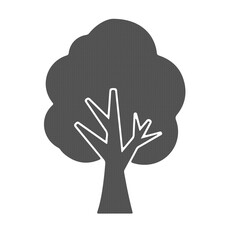 Obraz premium Tree Nature Environment Icon in Minimal Flat Gray Style Isolated on White Background