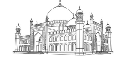 Obraz premium Stunning mosque architecture with domes and minarets