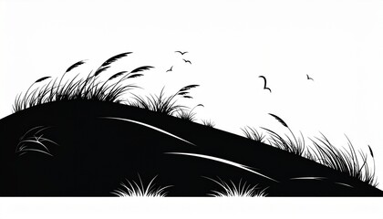 Obraz premium Silhouette of flying birds over dramatic stormy sky with lightning at dusk