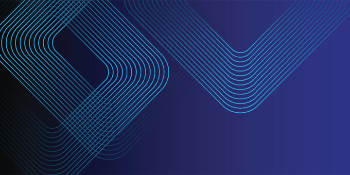 Modern shiny blue rounded square lines pattern for poster, cover, banner, presentation, website, flyer vector background