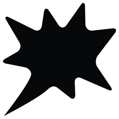 Black Starburst Silhouette Vector Illustration Isolated on White © Asad's Artistry