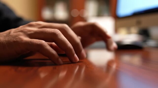 Hands engage passionately with a smooth wooden surface, showcasing creativity in an artistic workspace. The atmosphere is infused with inspiration, hinting at innovation and collaboration.