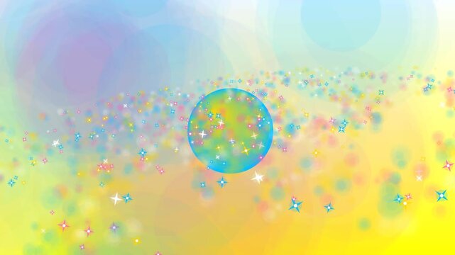 Video, galaxy and star background and galaxy particles, yelloe-blue, science, technology, astronomy, edu, 