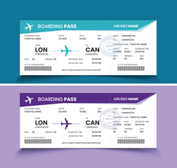 Obraz premium boarding pass design concept template design