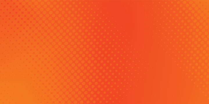Comic orange background with halftone. gradient in pop art retro style. halftone dotted background. dots pop art comics