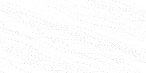 Simple waves with continuous wavy dot lines. Hand-drawn lines, fine patterns, web design, greeting cards, textiles, technology backgrounds. © Muis