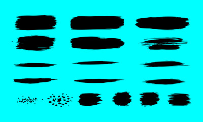 Hand-drawn Vector Brush Stroke Collection, Distressed Ink Underlines and Borders for Design Assets