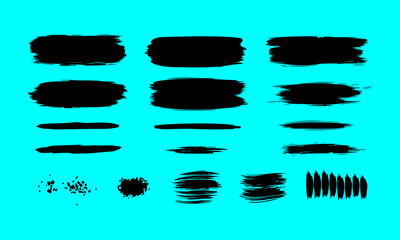 Hand-drawn Vector Brush Stroke Collection, Distressed Ink Underlines and Borders for Design Assets