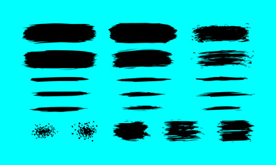 Hand-drawn Vector Brush Stroke Collection, Distressed Ink Underlines and Borders for Design Assets