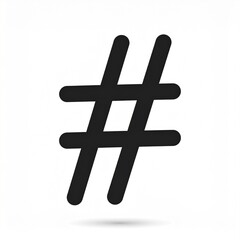 Obraz premium Hashtag symbol icon isolated on white background for social media marketing and digital communication