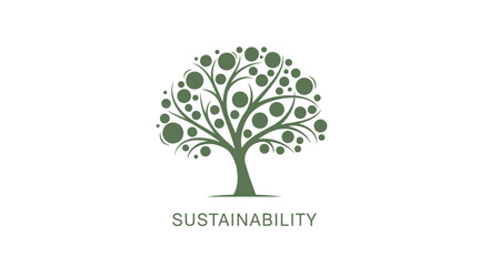 Obraz premium Sustainability tree logo vector