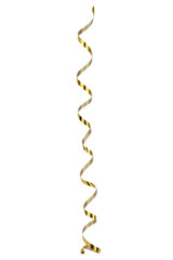 Golden gift ribbon on an isolated background