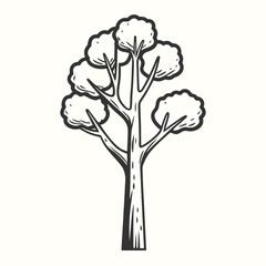 Modern Tree Graphic Icon for Landscaping and Environmental Services