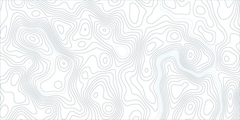 Topographic Relief Map with Seamless Contour Line Pattern Abstract Blue Curved Landscape Terrain Texture in Vintage Cartography Vector Style © Mirror