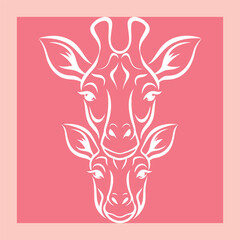 Elegant Giraffe Illustration: A Minimalist Design for Modern Decor, Wildlife Art, and Unique Graphic Elements, Perfect for Branding and Creative Projects