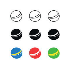 Obraz premium Playful imagination idea shown as a round rubber ball with a single curved stripe wrapping around its surface, identical