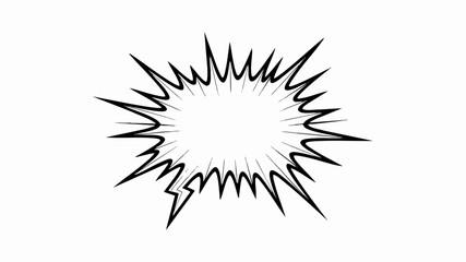 Fototapeta premium Explosion Effect Comic Style Burst Shape.
