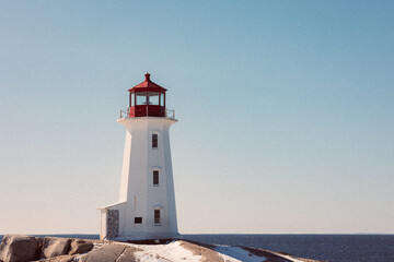 Peggy's Cove Light House on the Atlantic Ocean © Peter