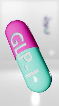 3D Visualization of GLP-1 Receptor Agonist Capsule for Pharmaceutical Research and Obesity Treatment
