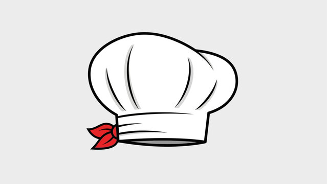 Cartoon chef hat with red bandana