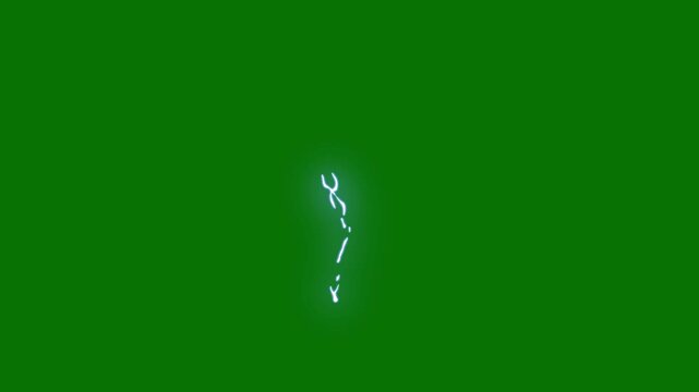 Massive Blue Lightning Thunder Strike with High Voltage Electric Energy Flash on Dark Green Background, Powerful Storm Bolt Overlay Animation in 4K for Cinematic VFX and Logo Intros