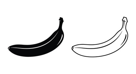 Two bananas one dark and one light depicted in a striking silhouette © MdAbulBasher
