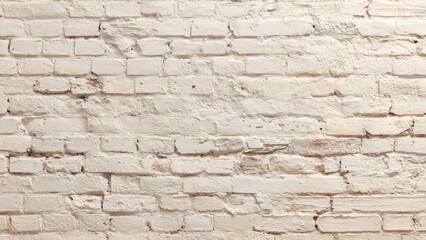 Fototapeta premium Rustic white painted brick wall texture