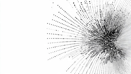 Abstract particle burst design element