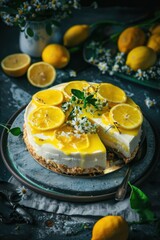 Yogurt Cake Cookie Crust Lemon Curd Slices