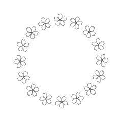 round frame made of glossy spheres isolated