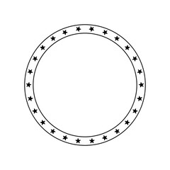 Naklejka premium Star circular border decorative element transparent background
