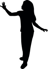 a girl body silhouette vector