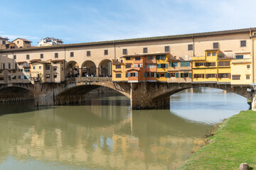 Fototapeta premium Firenze - Toscana - Italia. Veduta di Ponte Vecchio.