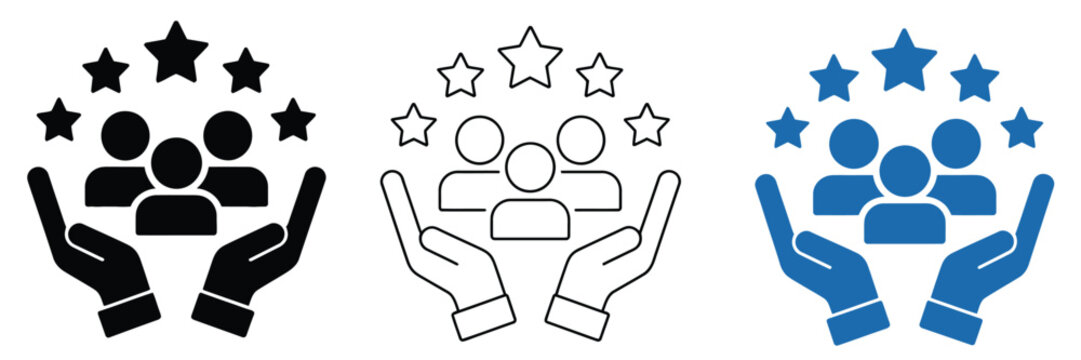 Customer loyalty icon set, vector illustration for retaining clients, enhancing user engagement, and improving business relationships