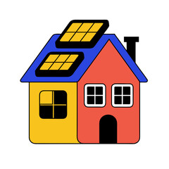 A house with solar panels on the roof