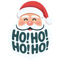 Festive Santa Claus cute card vector for Christmas greetings and joyful holiday season illustration templates © azzedine