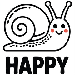 Baby print with hand drawn snail for poster card and kid room decoration Scandinavian style © azzedine