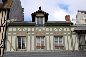Obraz premium Historic houses in Deauville, Normandy, France. 