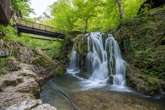 Bigar Waterfall, small but very nice cascade in Romania long exposure