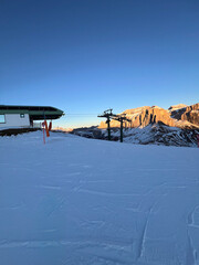 dolomites wolkenstein sunset golden dolomites