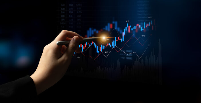 Candlestick chart visualizing financial market trends, investment patterns, price fluctuations, and trading strategy in capital and digital asset markets Latch
