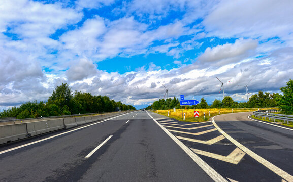 A7 in Fahrtrichtung Norden vor Ausfahrt Gollhofen/Aub/Oberickelsheim