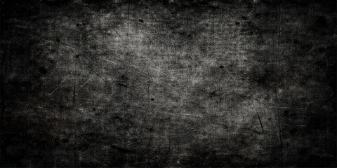 Obraz premium A dark and vintage black and white grunge background featuring a rough textured stone wall pattern with an aged grey concrete surface for a dirty and blank paper backdrop