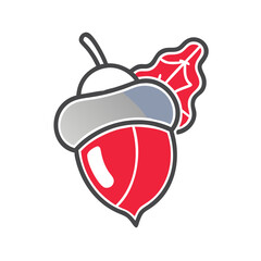 Seedling acorn nut symbol representing organic growth potential and sustainable investment for nature-based startups