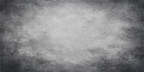 A dark aged metal surface with a dirty grunge texture and rough vintage pattern creates a gritty gray concrete wall backdrop for retro industrial design