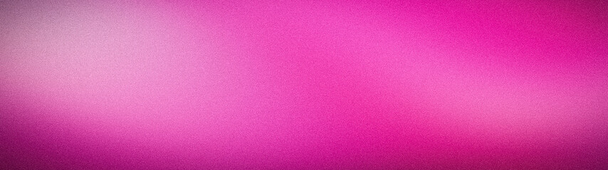 Fototapeta premium Vibrant abstract wide background featuring a grainy texture with a soft blurred gradient of bright pink, magenta, and light purple tones for modern designs