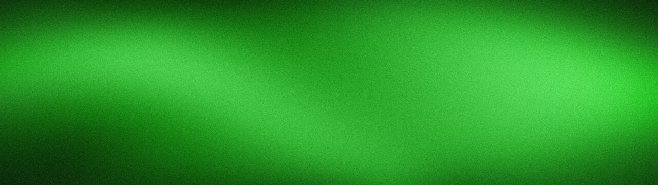 A wide, abstract grainy background featuring a vibrant blurred gradient of bright lime green and deep forest green tones, creating a lush, textured atmosphere