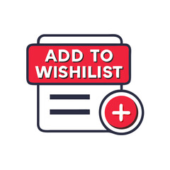 Add to Wishlist Shopping Icon for E-commerce Interface and Consumer Retail Engagement Marketing