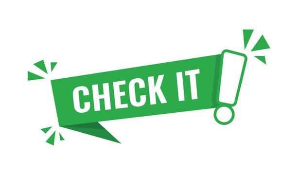 Modern green check it icon in flat design style for success verification and approval mark.