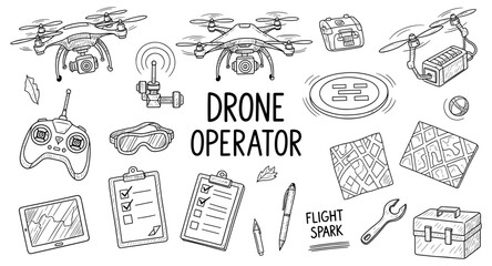 Drone operator equipment and tools for aerial photography and surveillance